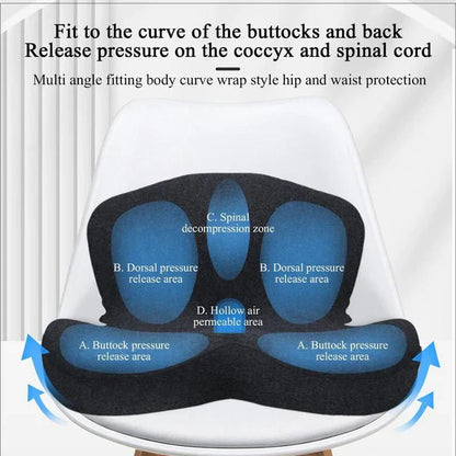 🪑 60% OFF NOW! 🛡️ Non-Slip Memory Foam Seat Cushion for Car & Office – Ergonomic pain relief & breathable mesh – Universal fit, relieves back & tailbone pressure – perfect for long drives or desk work ✨
