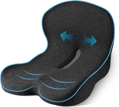 🪑 60% OFF NOW! 🛡️ Non-Slip Memory Foam Seat Cushion for Car & Office – Ergonomic pain relief & breathable mesh – Universal fit, relieves back & tailbone pressure – perfect for long drives or desk work ✨