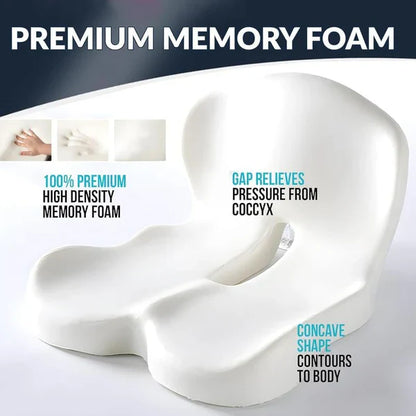 🪑 60% OFF NOW! 🛡️ Non-Slip Memory Foam Seat Cushion for Car & Office – Ergonomic pain relief & breathable mesh – Universal fit, relieves back & tailbone pressure – perfect for long drives or desk work ✨
