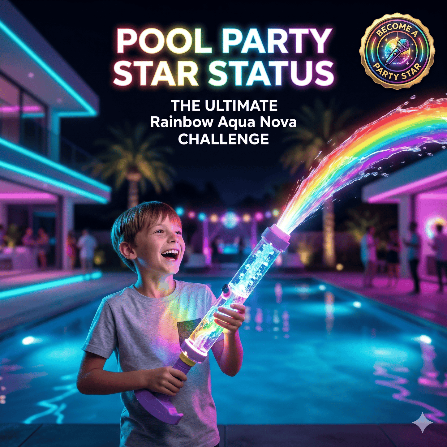🌈Bright Rainbow LED Water Gun | Summer fun that comes to life like magic!✨